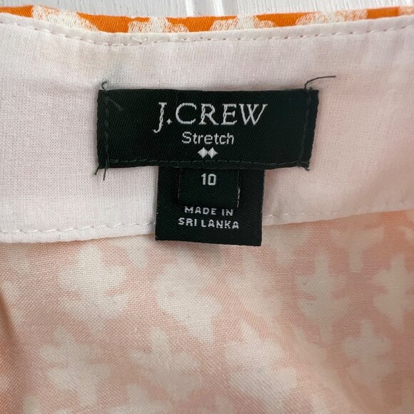 J. Crew Stretch Skirt Women's size 10 Orange with Pockets - Picture 3 of 7